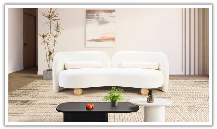 Meridian Furniture Daphne Chenille Fabric Upholstered Sofa