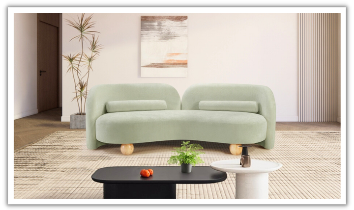 Meridian Furniture Daphne Chenille Fabric Upholstered Sofa
