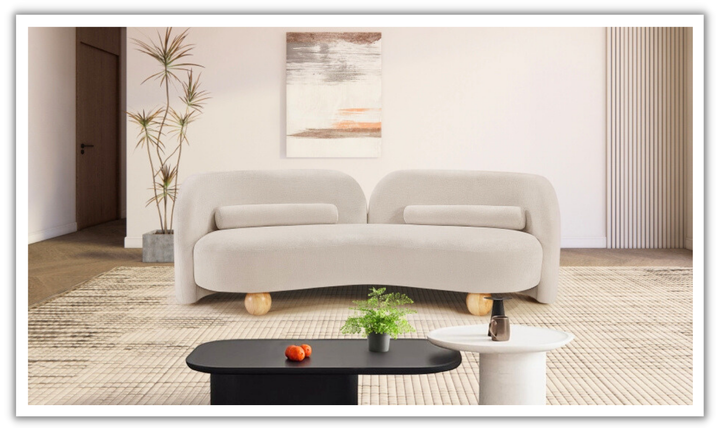 Meridian Furniture Daphne Chenille Fabric Upholstered Sofa