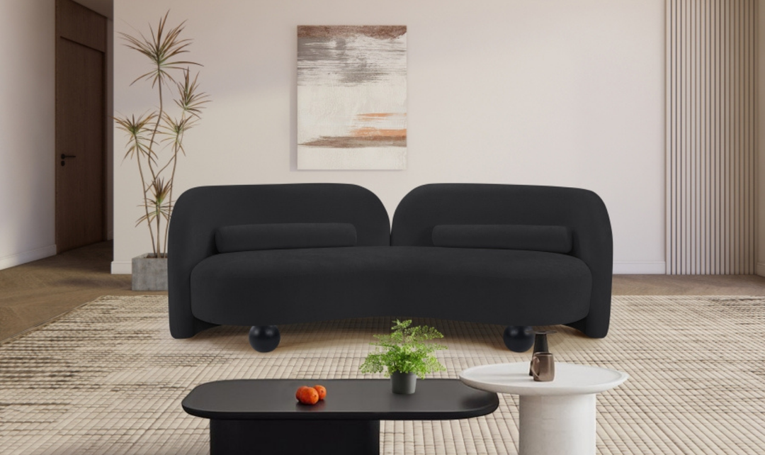 Meridian Furniture Daphne Chenille Fabric Upholstered Sofa