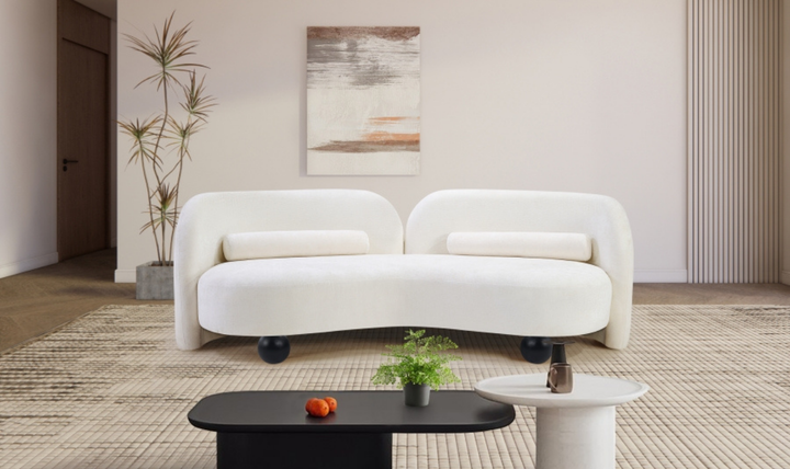 Meridian Furniture Daphne Chenille Fabric Upholstered Sofa
