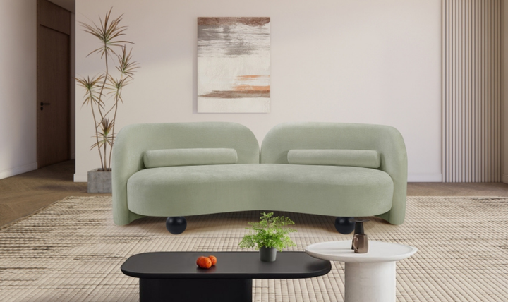Meridian Furniture Daphne Chenille Fabric Upholstered Sofa