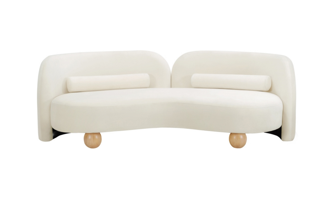 Meridian Furniture Daphne Velvet Fabric Upholstered Sofa