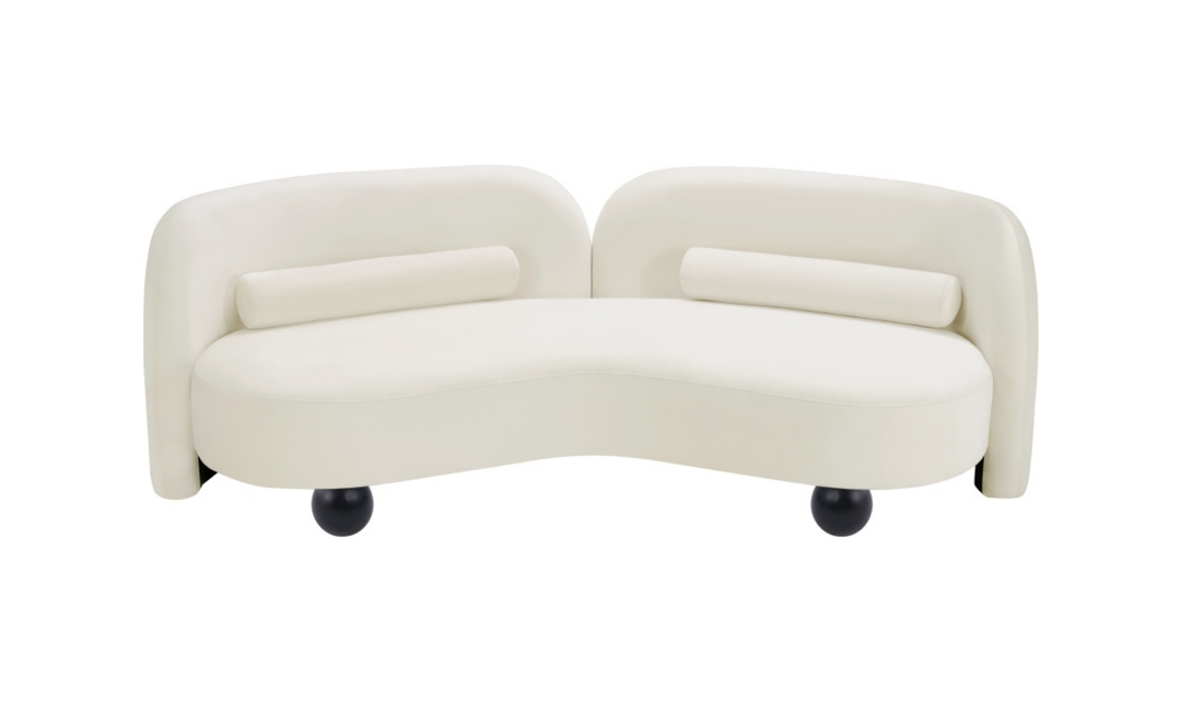 Meridian Furniture Daphne Velvet Fabric Upholstered Sofa