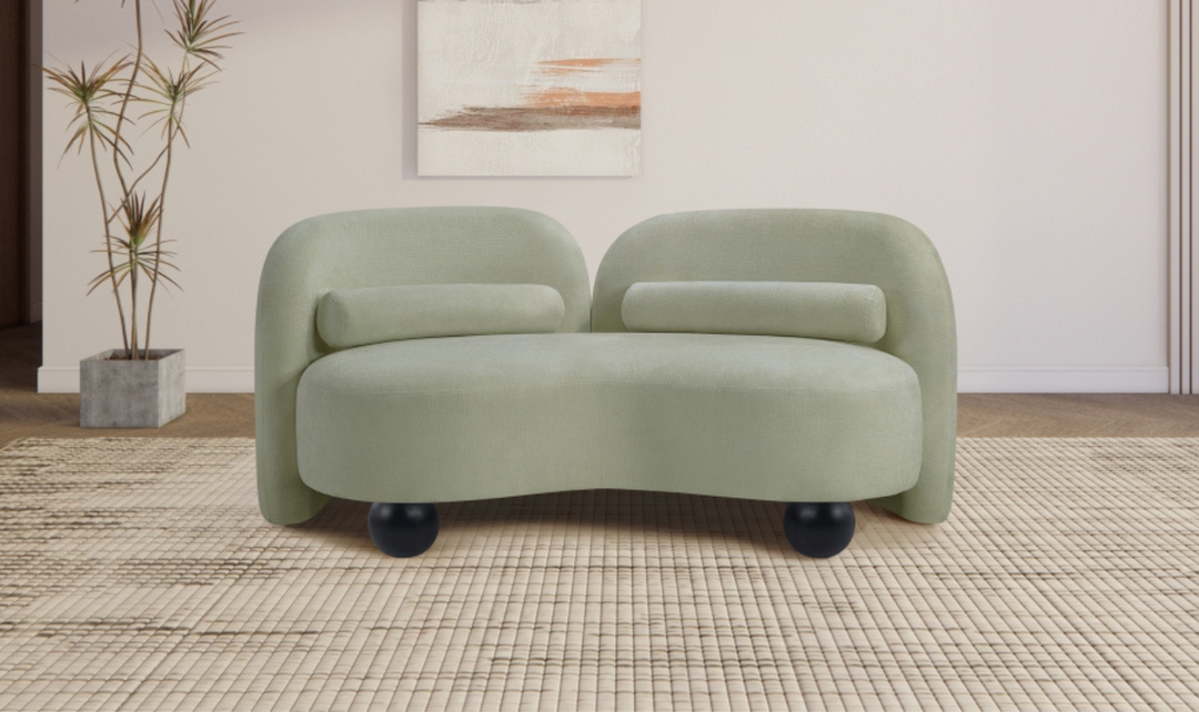 Meridian Furniture Daphne Chenille Fabric Upholstered Loveseat