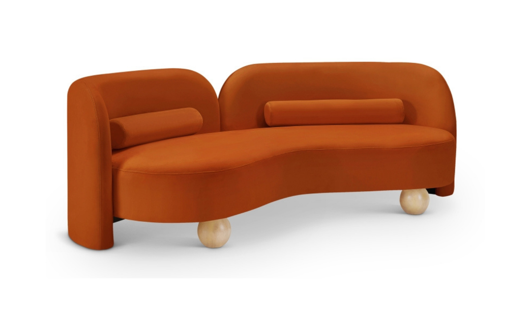 Meridian Furniture Daphne Velvet Fabric Upholstered Sofa