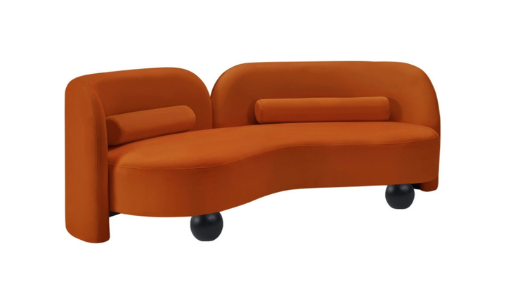 Meridian Furniture Daphne Velvet Fabric Upholstered Sofa