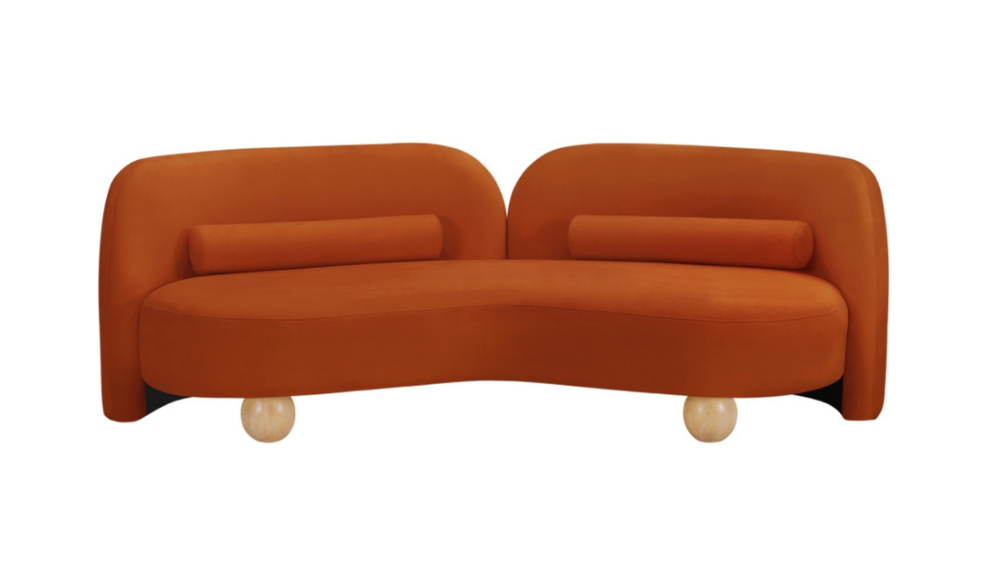 Meridian Furniture Daphne Velvet Fabric Upholstered Sofa
