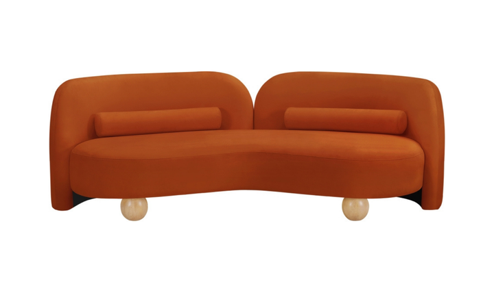 Meridian Furniture Daphne Velvet Fabric Upholstered Sofa