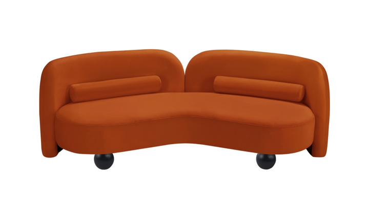 Meridian Furniture Daphne Velvet Fabric Upholstered Sofa