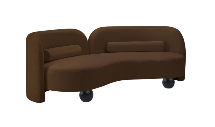 Meridian Furniture Daphne Velvet Fabric Upholstered Sofa