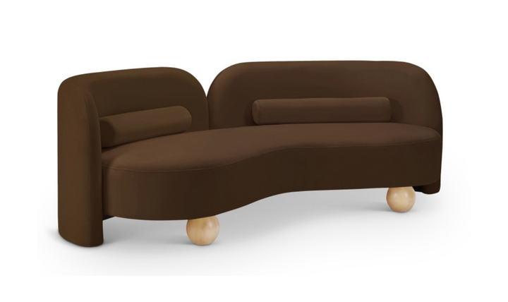 Meridian Furniture Daphne Velvet Fabric Upholstered Sofa