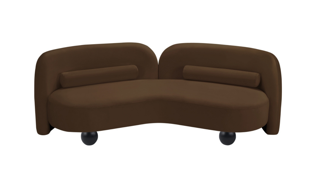 Meridian Furniture Daphne Velvet Fabric Upholstered Sofa