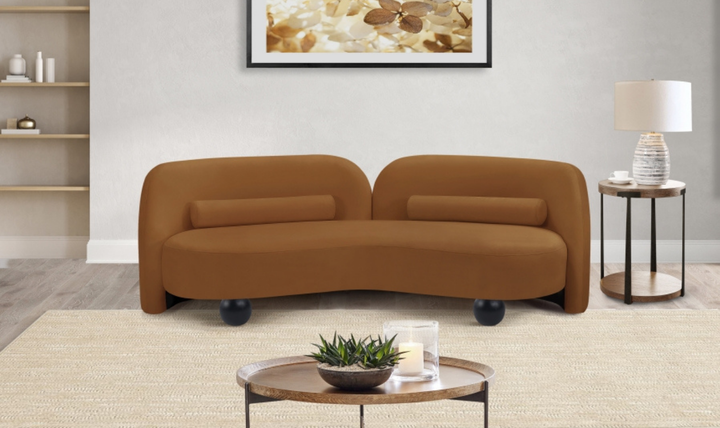 Meridian Furniture Daphne Velvet Fabric Upholstered Sofa