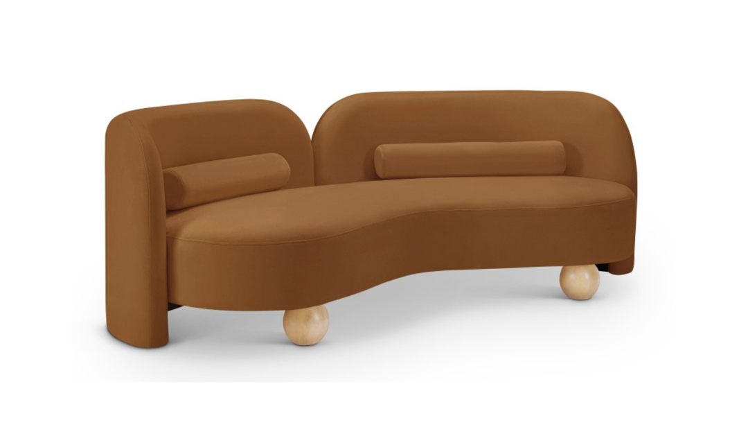 Meridian Furniture Daphne Velvet Fabric Upholstered Sofa