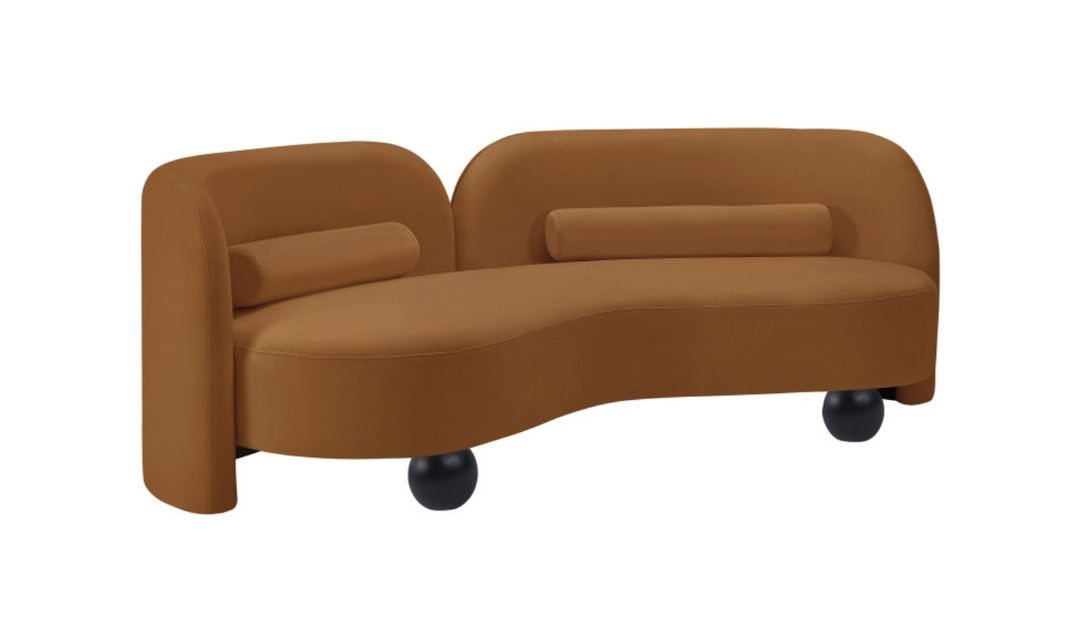 Meridian Furniture Daphne Velvet Fabric Upholstered Sofa