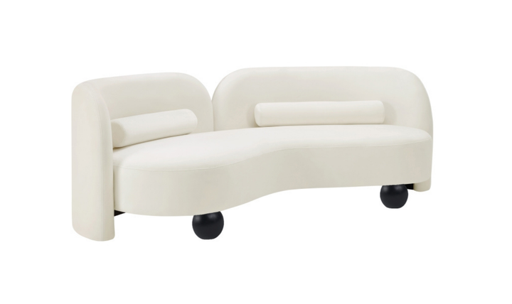 Meridian Furniture Daphne Velvet Fabric Upholstered Sofa