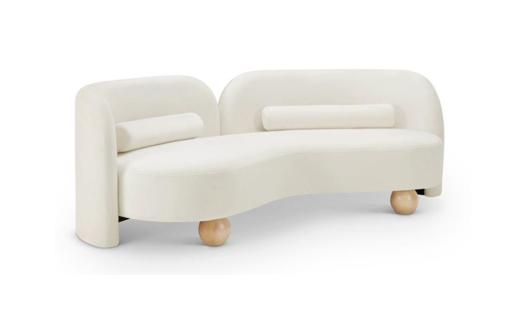 Meridian Furniture Daphne Velvet Fabric Upholstered Sofa