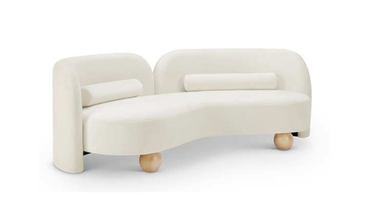 Meridian Furniture Daphne Velvet Fabric Upholstered Sofa