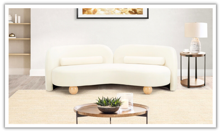 Meridian Furniture Daphne Velvet Fabric Upholstered Sofa-jennifer furniture
