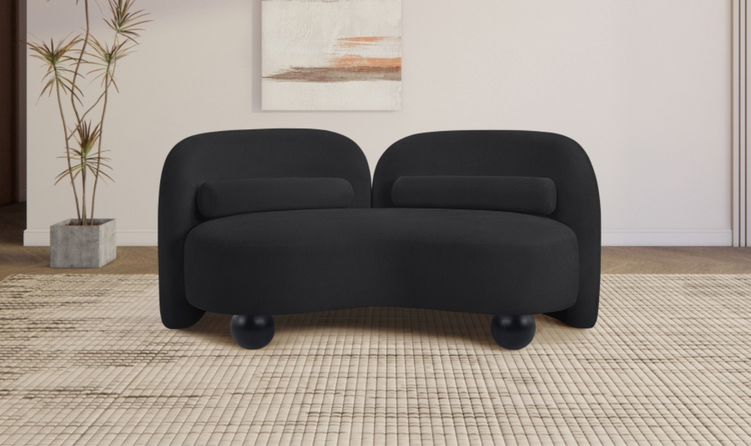 Meridian Furniture Daphne Chenille Fabric Upholstered Loveseat
