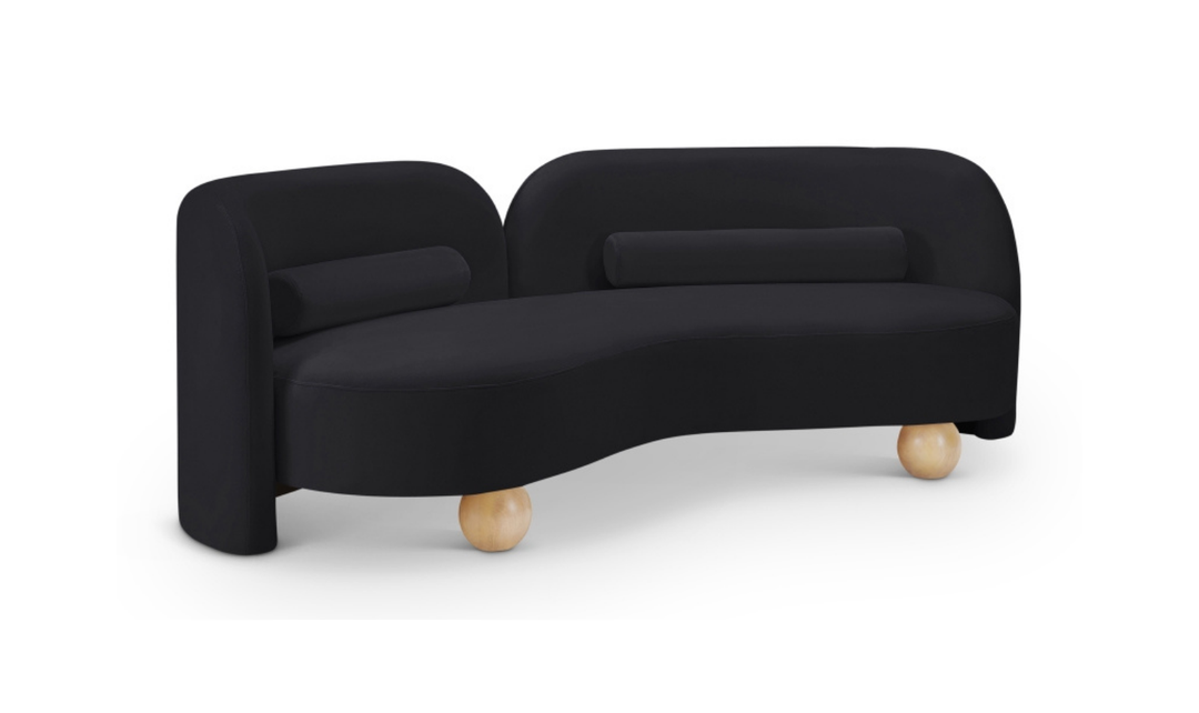 Meridian Furniture Daphne Velvet Fabric Upholstered Sofa