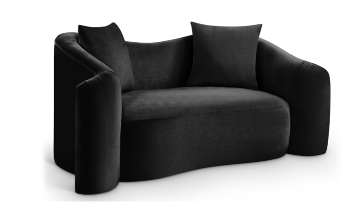 Meridian Furniture Destin Velvet Upholstered Loveseat Sofa-Jennifer Furniture