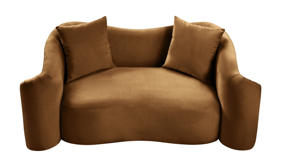 Meridian Furniture Destin Velvet Upholstered Loveseat Sofa-Jennifer Furniture