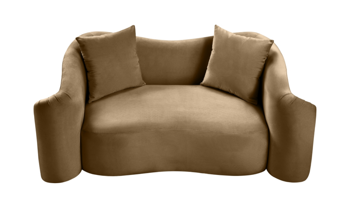 Meridian Furniture Destin Velvet Upholstered Loveseat Sofa-Jennifer Furniture