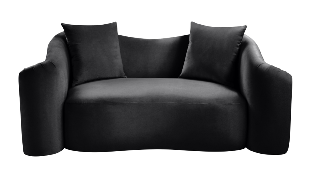 Meridian Furniture Destin Velvet Upholstered Loveseat Sofa-Jennifer Furniture