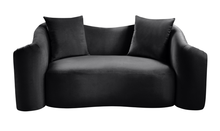 Meridian Furniture Destin Velvet Upholstered Loveseat Sofa-Jennifer Furniture