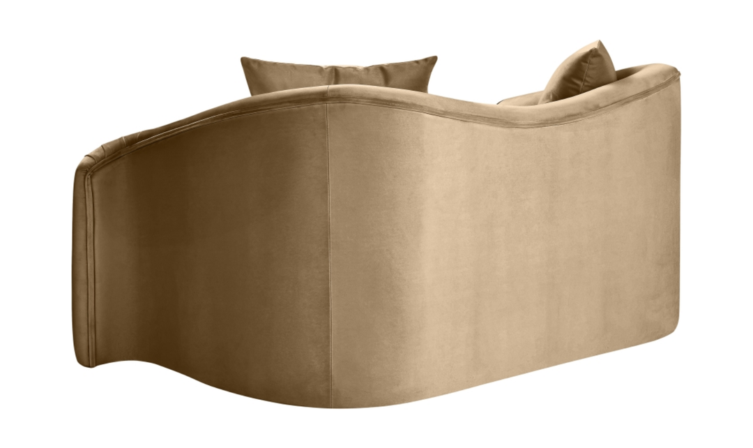 Meridian Furniture Destin Velvet Upholstered Loveseat Sofa-Jennifer Furniture