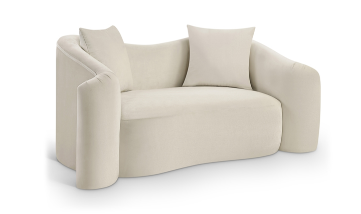 Meridian Furniture Destin Velvet Upholstered Loveseat Sofa