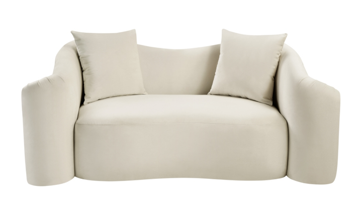Meridian Furniture Destin Velvet Upholstered Loveseat Sofa-Jennifer Furniture
