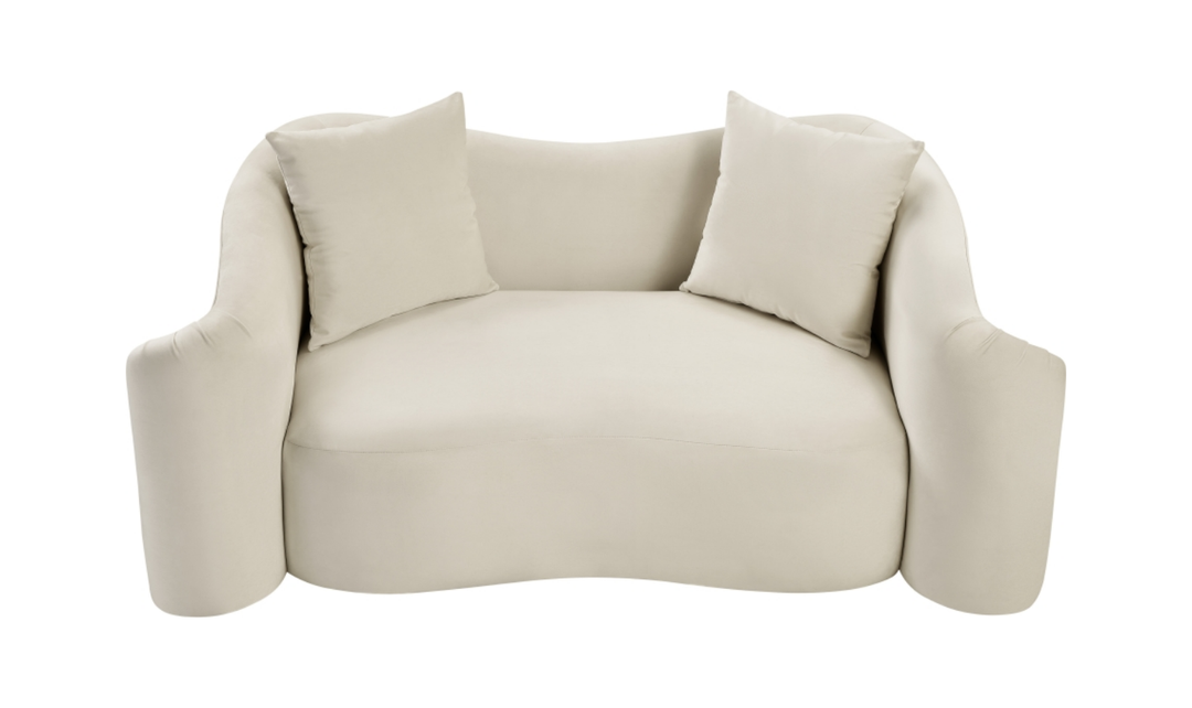 Meridian Furniture Destin Velvet Upholstered Loveseat Sofa