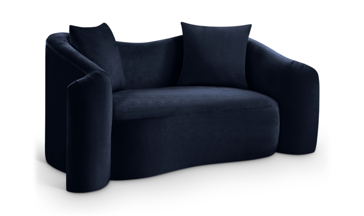 Meridian Furniture Destin Velvet Upholstered Loveseat Sofa