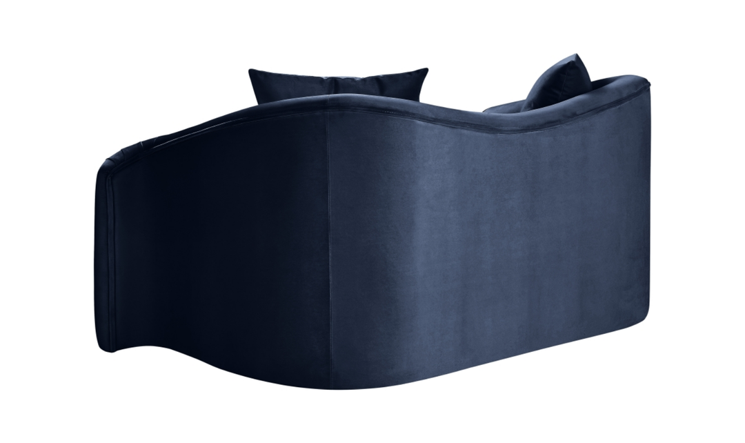 Meridian Furniture Destin Velvet Upholstered Loveseat Sofa-Jennifer Furniture