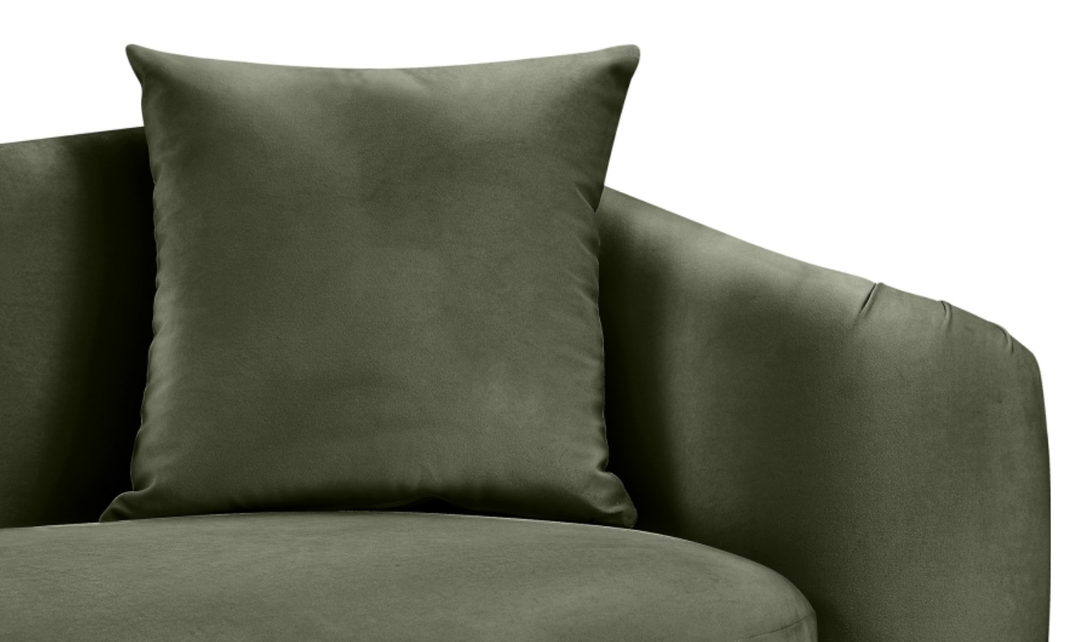 Meridian Furniture Destin Velvet Upholstered Loveseat Sofa