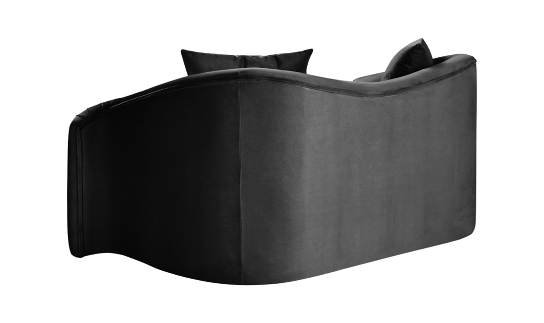 Meridian Furniture Destin Velvet Upholstered Loveseat Sofa-Jennifer Furniture