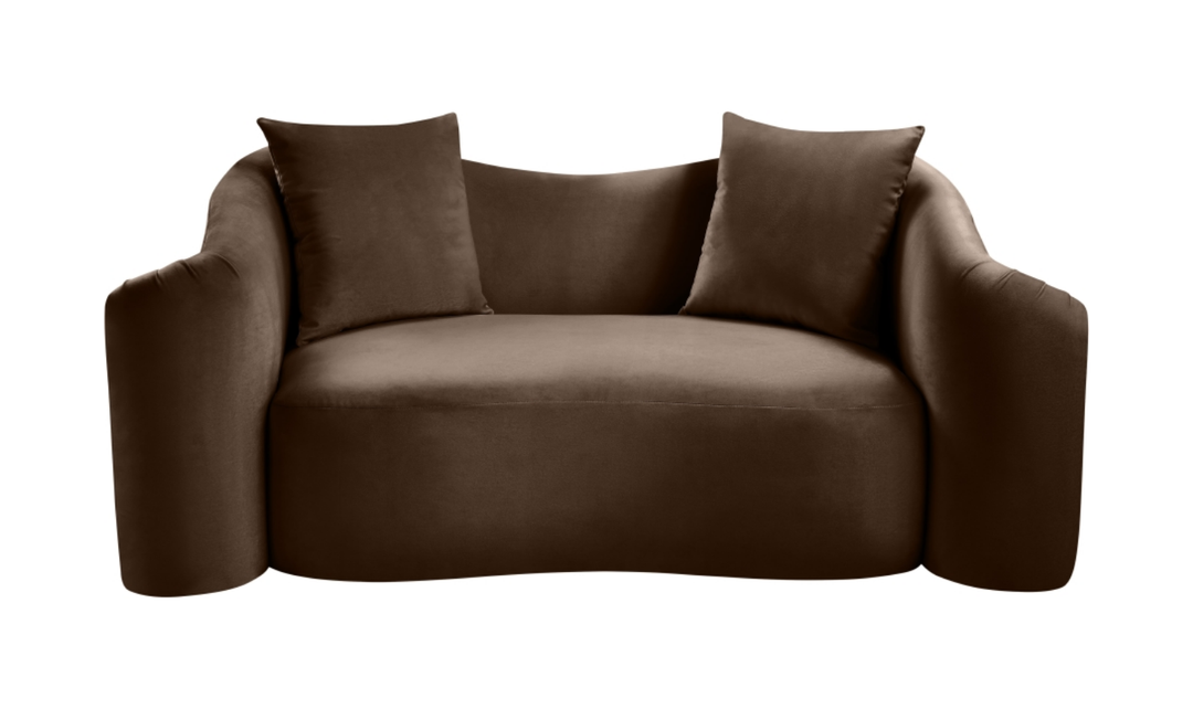 Meridian Furniture Destin Velvet Upholstered Loveseat Sofa