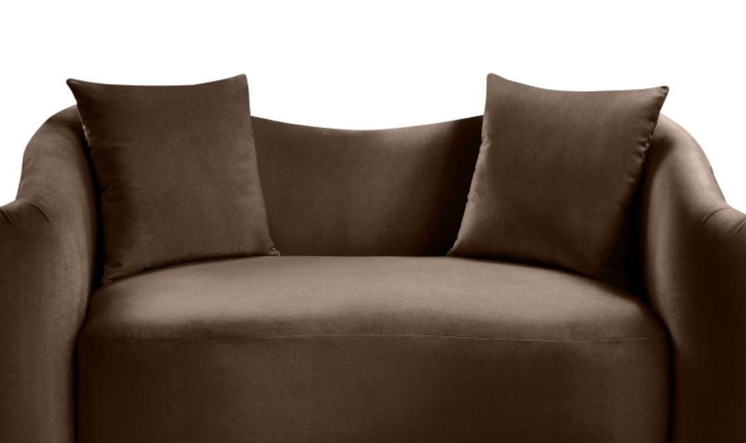 Meridian Furniture Destin Velvet Upholstered Loveseat Sofa
