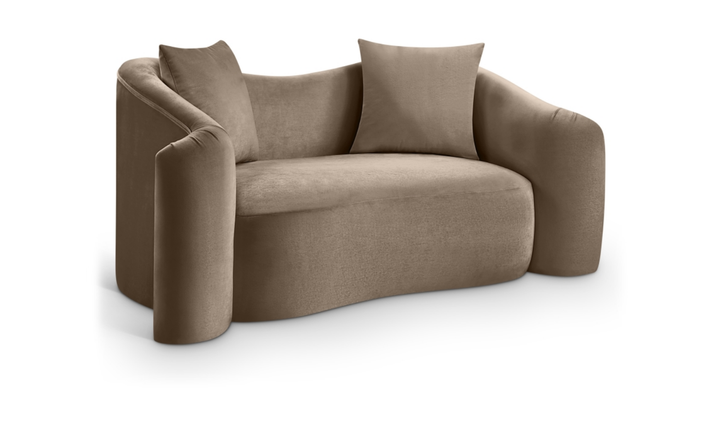 Meridian Furniture Destin Velvet Upholstered Loveseat Sofa-Jennifer Furniture