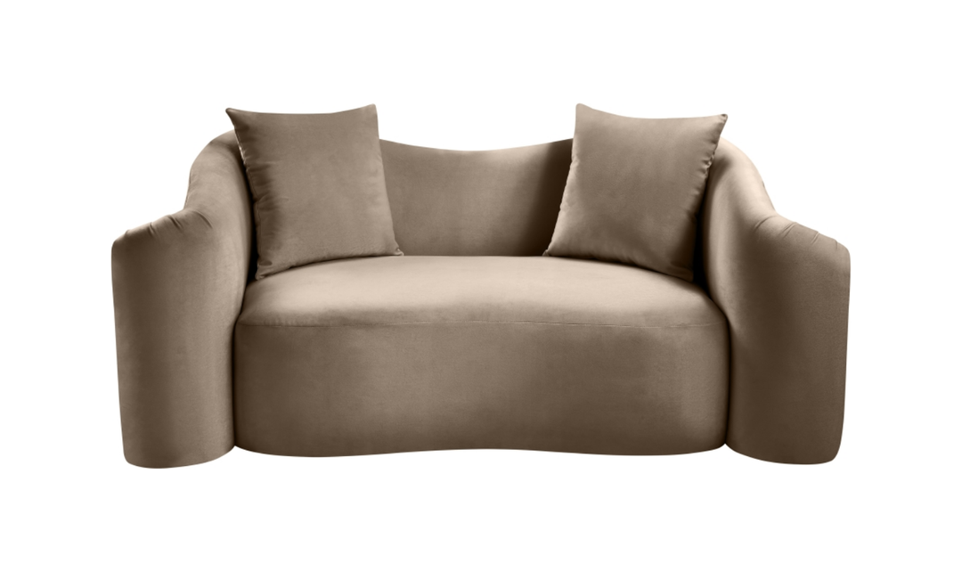 Meridian Furniture Destin Velvet Upholstered Loveseat Sofa-Jennifer Furniture