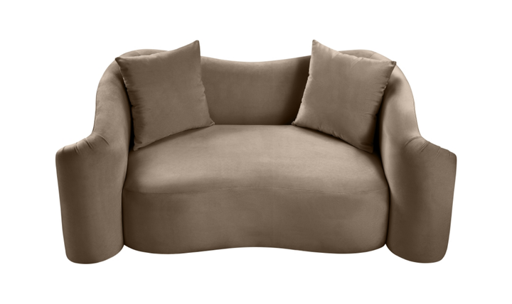 Meridian Furniture Destin Velvet Upholstered Loveseat Sofa-Jennifer Furniture