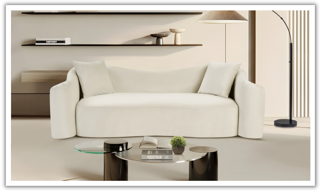 Meridian Furniture Destin Velvet Upholstered Sofa-Jennifer Furniture