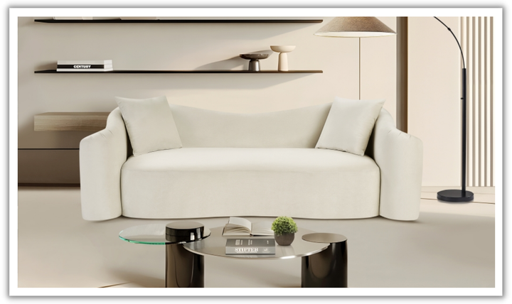 Meridian Furniture Destin Velvet Upholstered Sofa-Jennifer Furniture