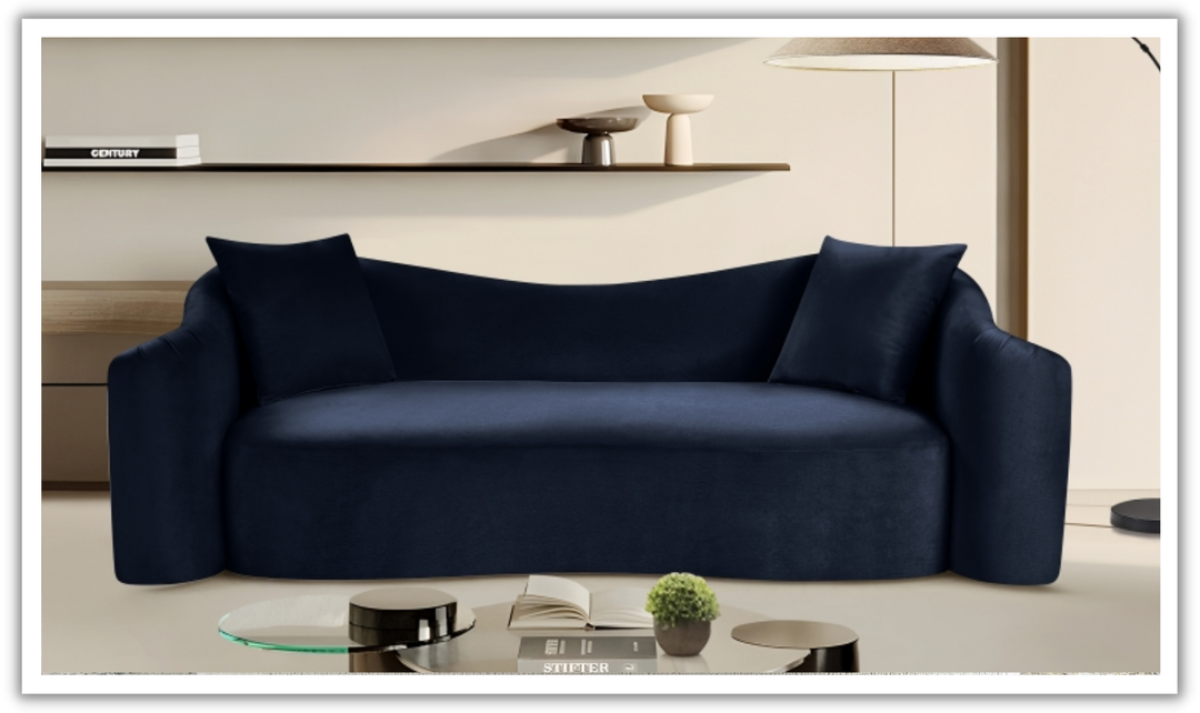 Meridian Furniture Destin Velvet Upholstered Sofa