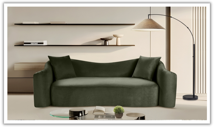 Meridian Furniture Destin Velvet Upholstered Sofa-Jennifer Furniture