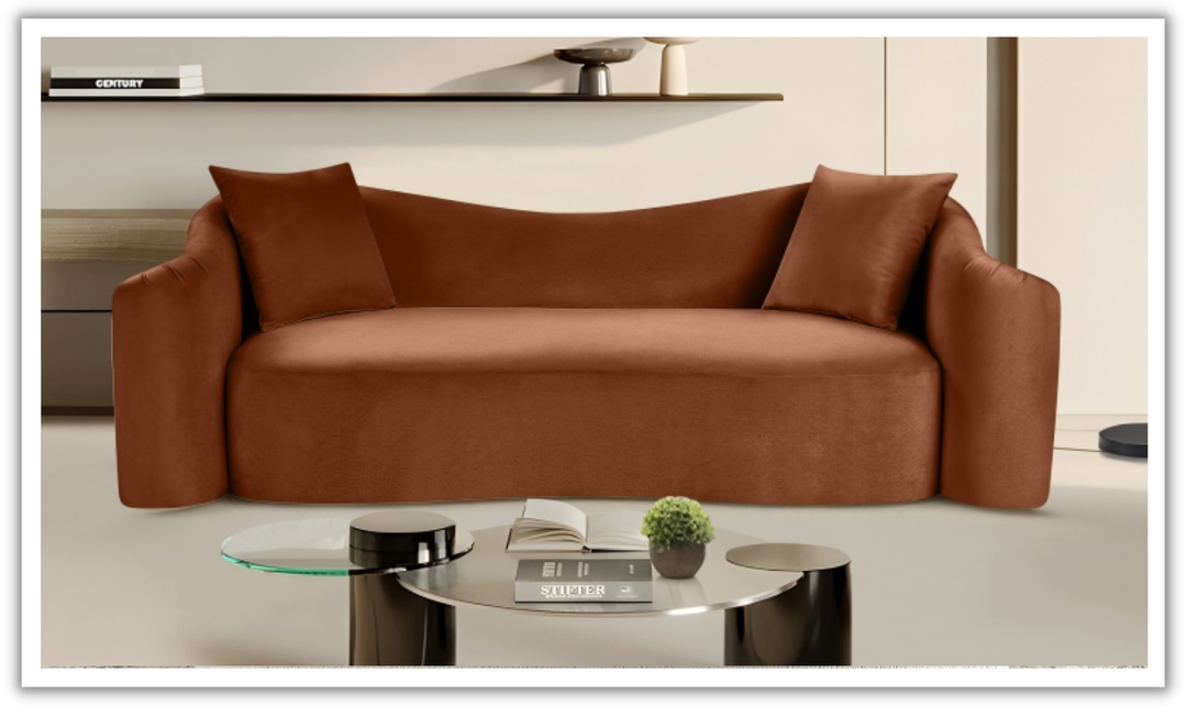 Meridian Furniture Destin Velvet Upholstered Sofa-Jennifer Furniture
