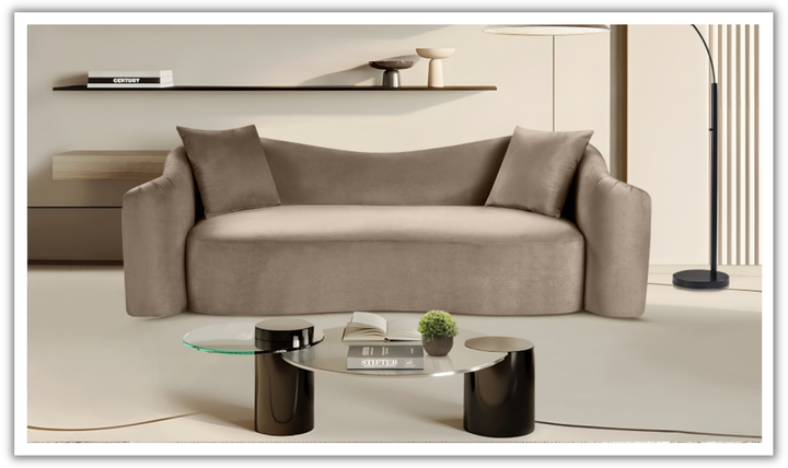 Meridian Furniture Destin Velvet Upholstered Sofa-Jennifer Furniture